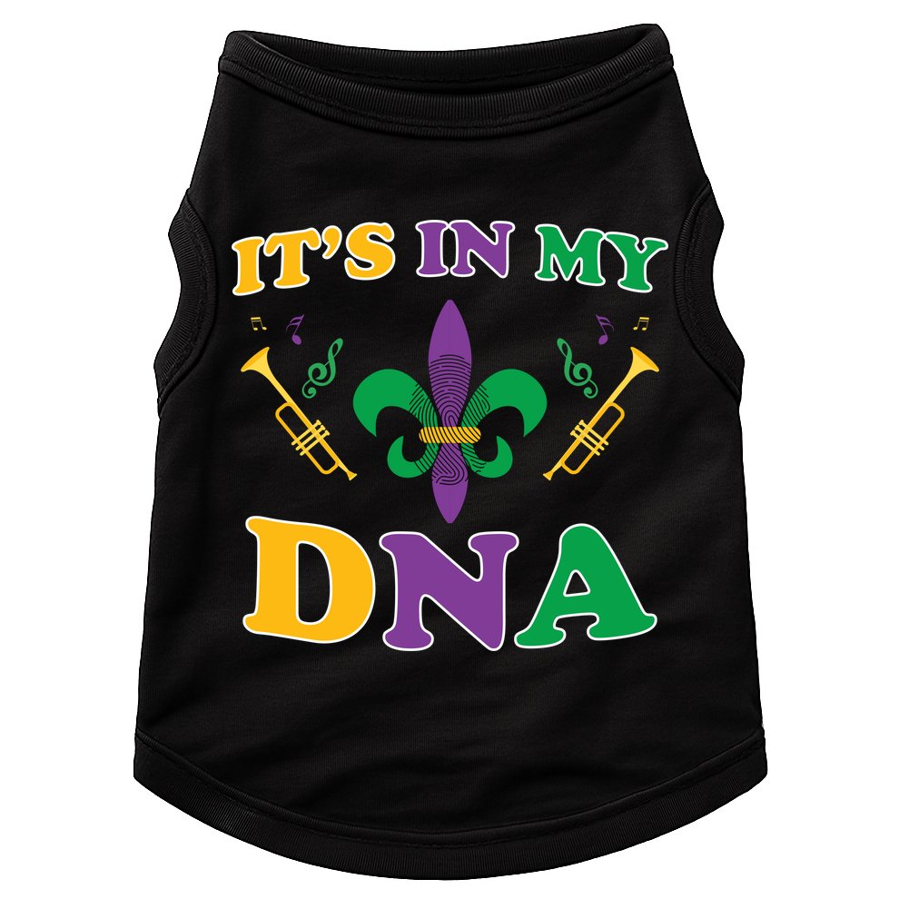 Mardi Gras It's My DNA Doggie Tank