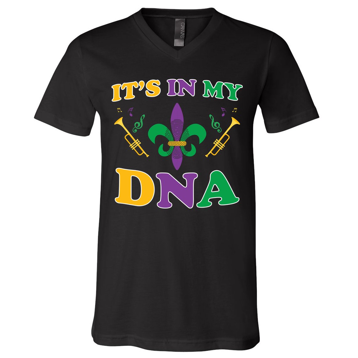 Mardi Gras It's My DNA V-Neck T-Shirt