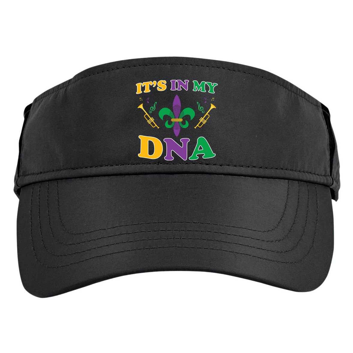 Mardi Gras It's My DNA Adult Drive Performance Visor