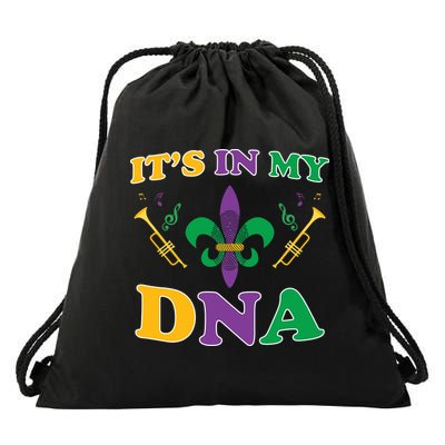 Mardi Gras It's My DNA Drawstring Bag
