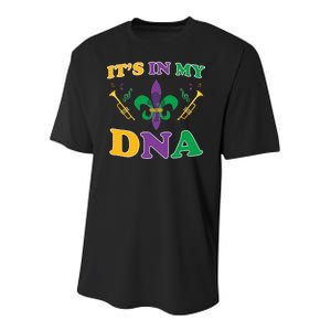 Mardi Gras It's My DNA Youth Performance Sprint T-Shirt