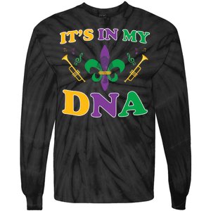 Mardi Gras It's My DNA Tie-Dye Long Sleeve Shirt