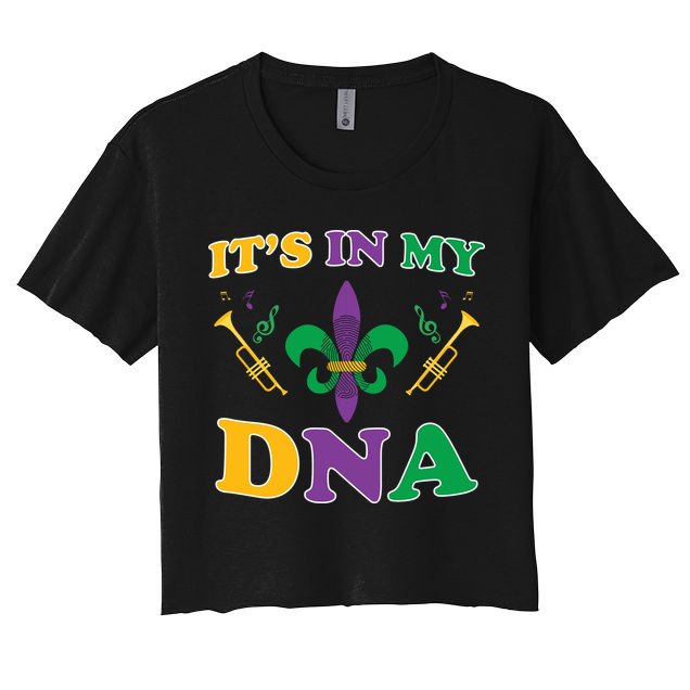 Mardi Gras It's My DNA Crop Top