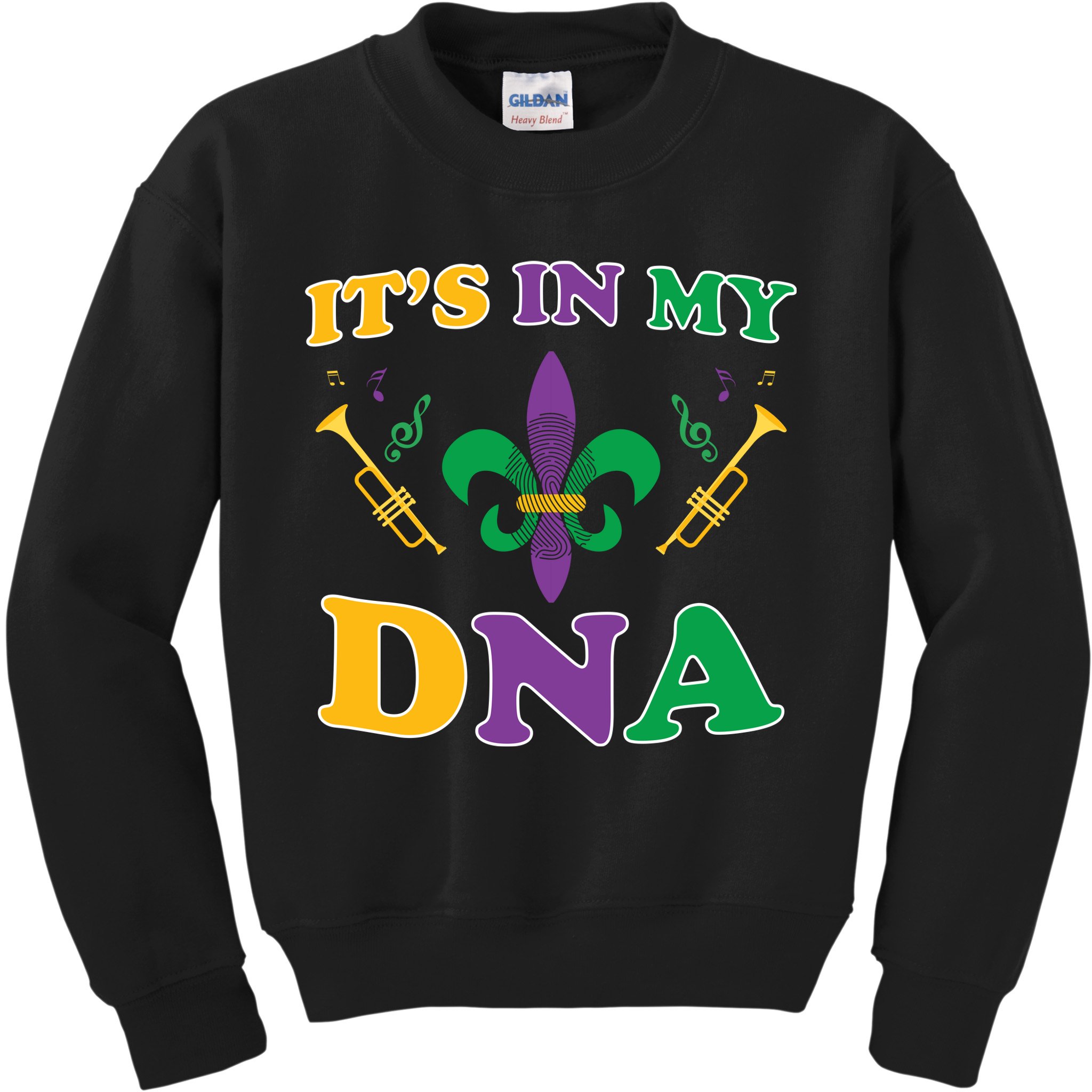 Mardi Gras It's My DNA Kids Sweatshirt