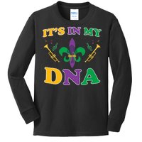 Mardi Gras It's My DNA Kids Long Sleeve Shirt