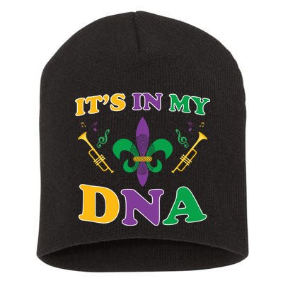 Mardi Gras It's My DNA Short Acrylic Beanie