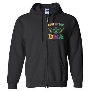 Mardi Gras It's My DNA Full Zip Hoodie