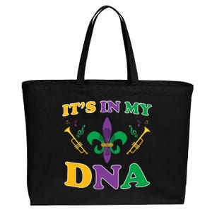 Mardi Gras It's My DNA Cotton Canvas Jumbo Tote