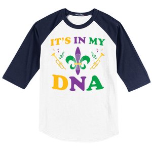 Mardi Gras It's My DNA Baseball Sleeve Shirt