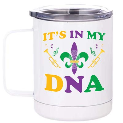 Mardi Gras It's My DNA 12 oz Stainless Steel Tumbler Cup