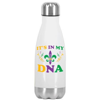 Mardi Gras It's My DNA Stainless Steel Insulated Water Bottle