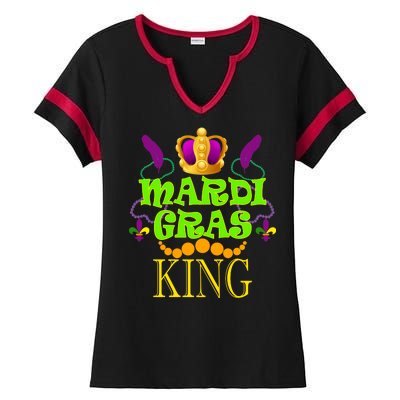 Mardi Gras King Ladies Halftime Notch Neck Tee