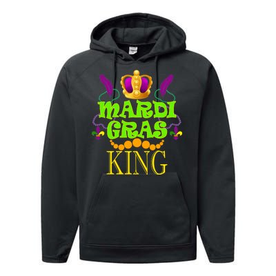 Mardi Gras King Performance Fleece Hoodie