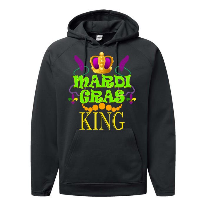 Mardi Gras King Performance Fleece Hoodie