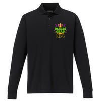 Mardi Gras King Performance Long Sleeve Polo