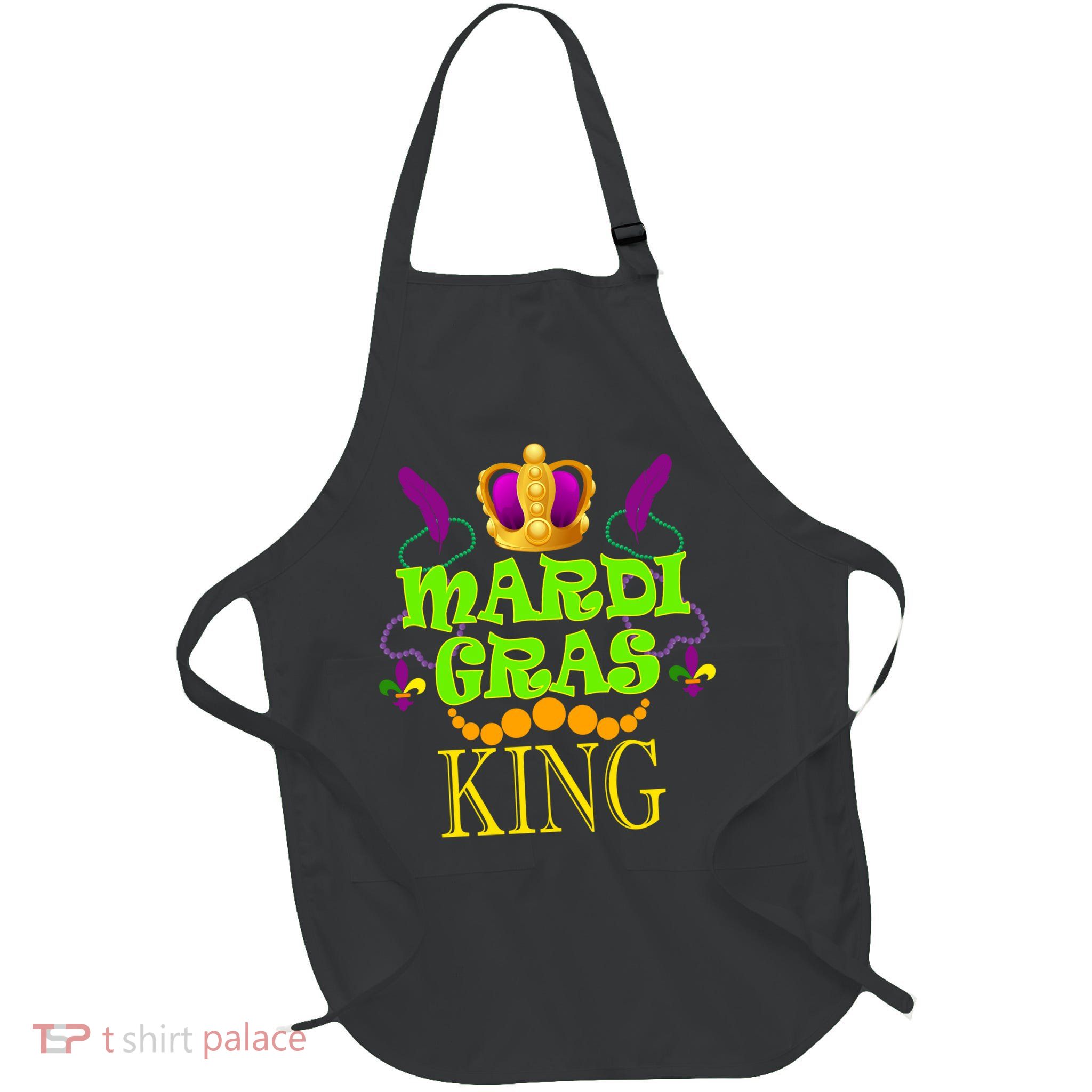 Mardi Gras King Full-Length Apron With Pockets