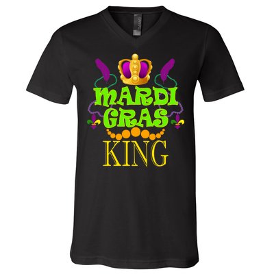 Mardi Gras King V-Neck T-Shirt