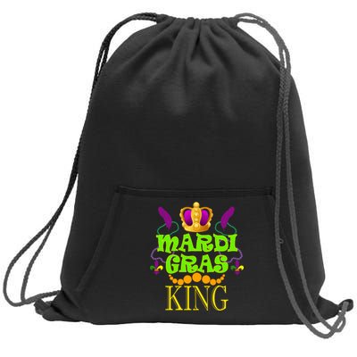 Mardi Gras King Sweatshirt Cinch Pack Bag