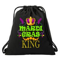 Mardi Gras King Drawstring Bag