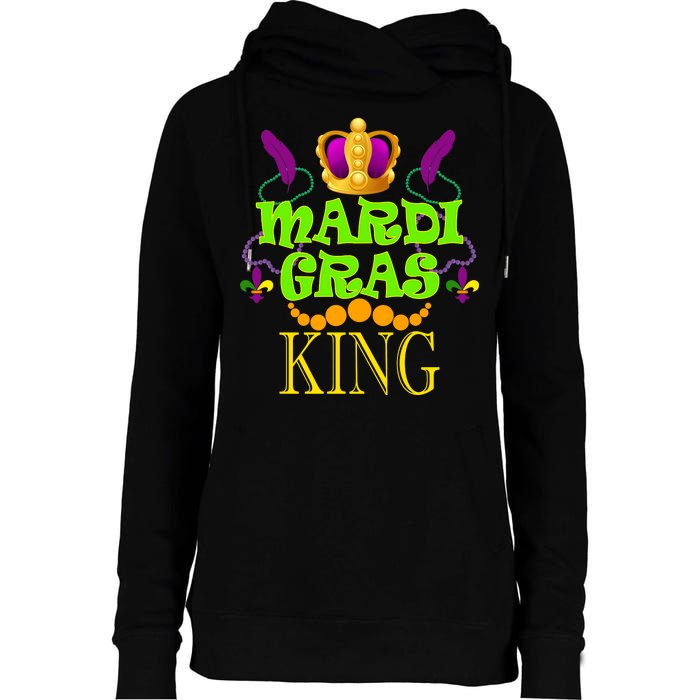 Mardi Gras King Womens Funnel Neck Pullover Hood