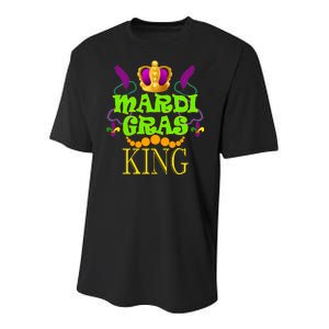 Mardi Gras King Youth Performance Sprint T-Shirt