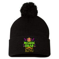 Mardi Gras King Pom Pom 12in Knit Beanie