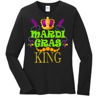 Mardi Gras King Ladies Long Sleeve Shirt