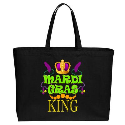 Mardi Gras King Cotton Canvas Jumbo Tote