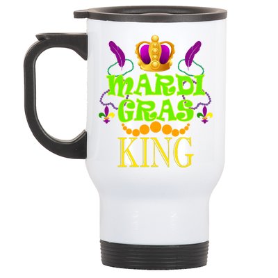 Mardi Gras King Stainless Steel Travel Mug