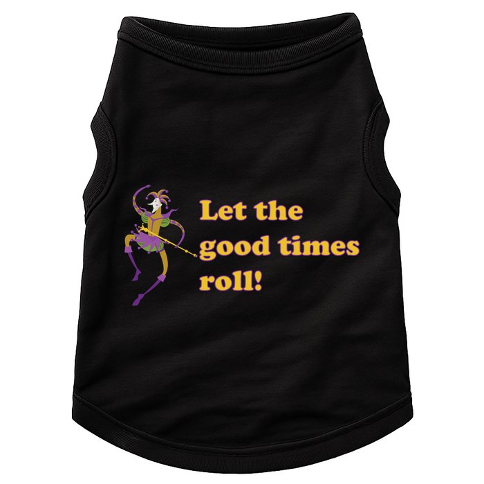 Mardi Gras Let The Good Times Roll Doggie Tank