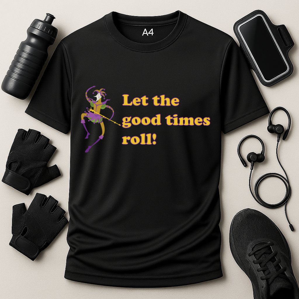 Mardi Gras Let The Good Times Roll Cooling Performance Crew T-Shirt