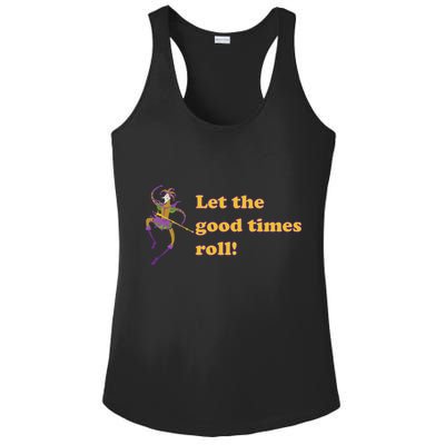 Mardi Gras Let The Good Times Roll Ladies PosiCharge Competitor Racerback Tank