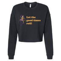 Mardi Gras Let The Good Times Roll Cropped Pullover Crew