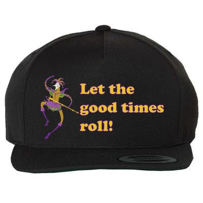 Mardi Gras Let The Good Times Roll Wool Snapback Cap