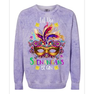 Mardi Gras Let The Shenanigans Begin Colorblast Crewneck Sweatshirt