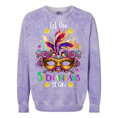 Mardi Gras Let The Shenanigans Begin Colorblast Crewneck Sweatshirt