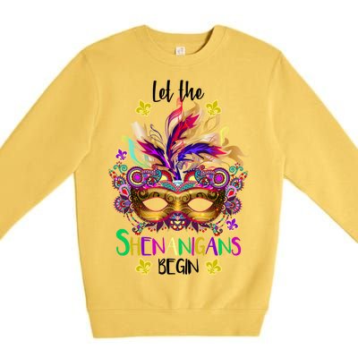 Mardi Gras Let The Shenanigans Begin Premium Crewneck Sweatshirt