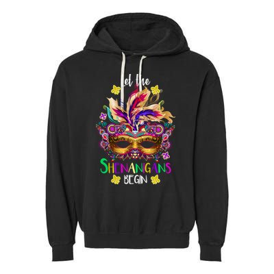 Mardi Gras Let The Shenanigans Begin Garment-Dyed Fleece Hoodie