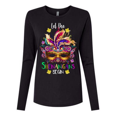 Mardi Gras Let The Shenanigans Begin Womens Cotton Relaxed Long Sleeve T-Shirt