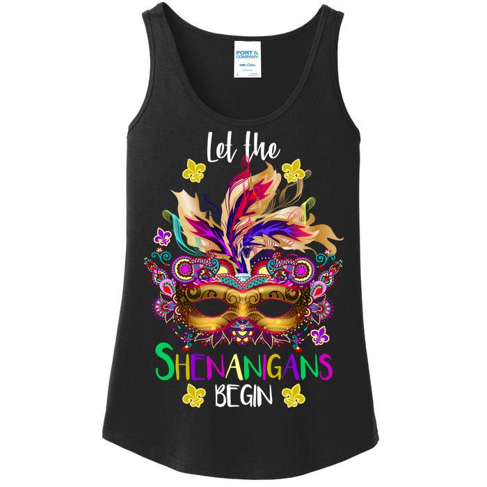 Mardi Gras Let The Shenanigans Begin Ladies Essential Tank