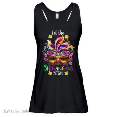 Mardi Gras Let The Shenanigans Begin Ladies Essential Flowy Tank
