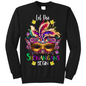 Mardi Gras Let The Shenanigans Begin Tall Sweatshirt