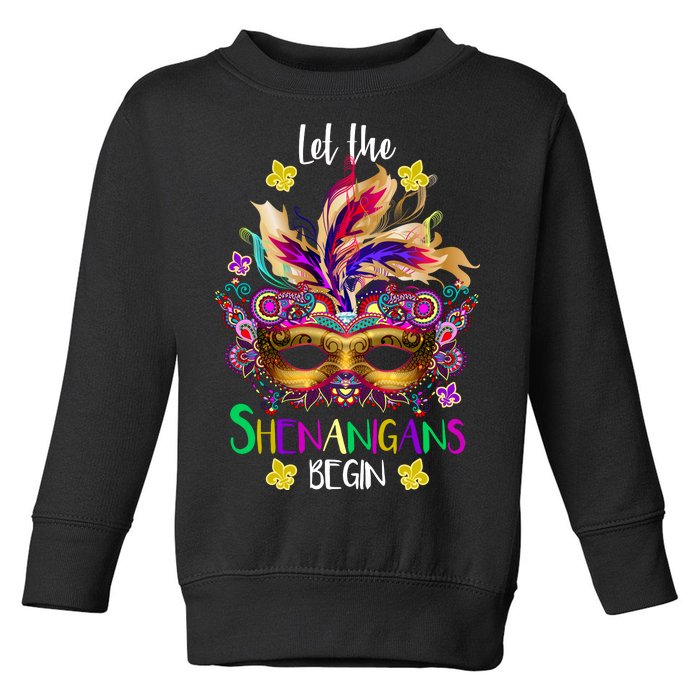 Mardi Gras Let The Shenanigans Begin Toddler Sweatshirt