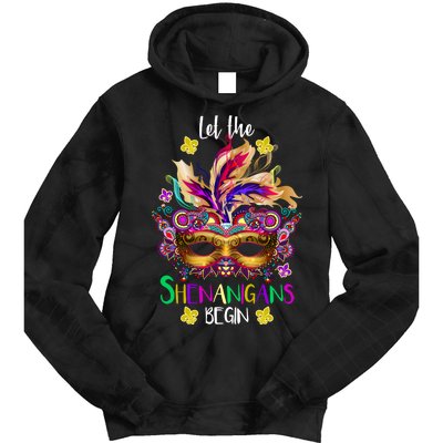 Mardi Gras Let The Shenanigans Begin Tie Dye Hoodie