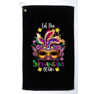 Mardi Gras Let The Shenanigans Begin Platinum Collection Golf Towel