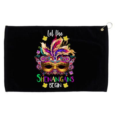 Mardi Gras Let The Shenanigans Begin Grommeted Golf Towel