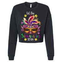 Mardi Gras Let The Shenanigans Begin Cropped Pullover Crew