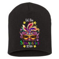 Mardi Gras Let The Shenanigans Begin Short Acrylic Beanie