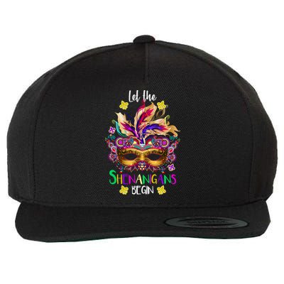Mardi Gras Let The Shenanigans Begin Wool Snapback Cap