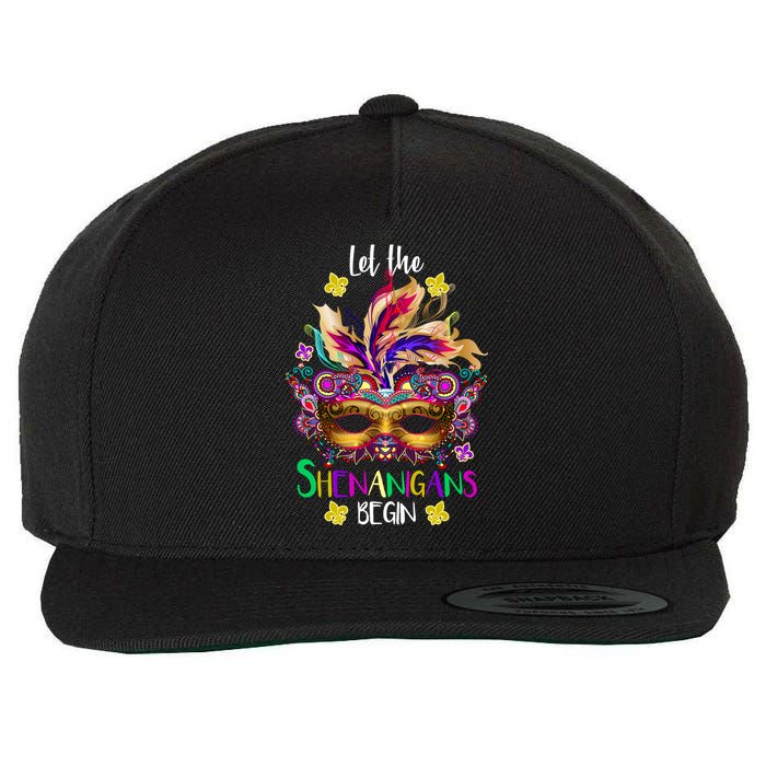 Mardi Gras Let The Shenanigans Begin Wool Snapback Cap